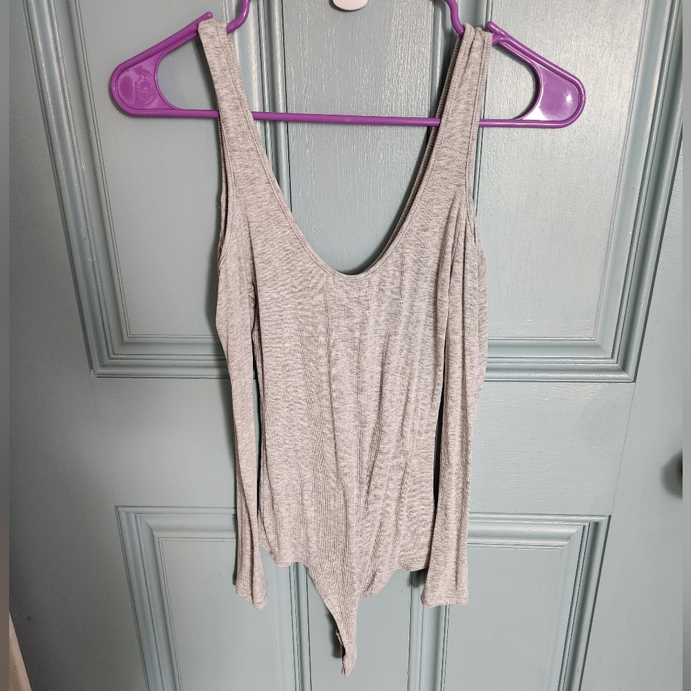 Gray Women's Long Sleeve Top